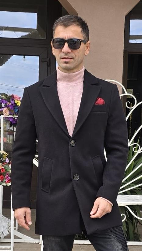 Maleta babati, tricot gros, roz melanj, slim fit.