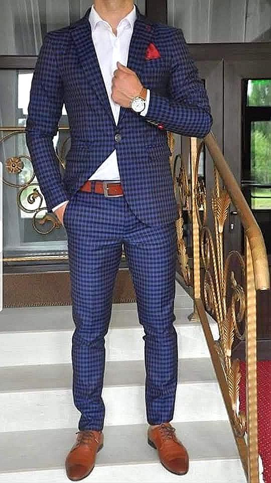 COSTUM BARBAT, BLEUMARIN IN PATRATELE BLEU(sacou si pantalon).