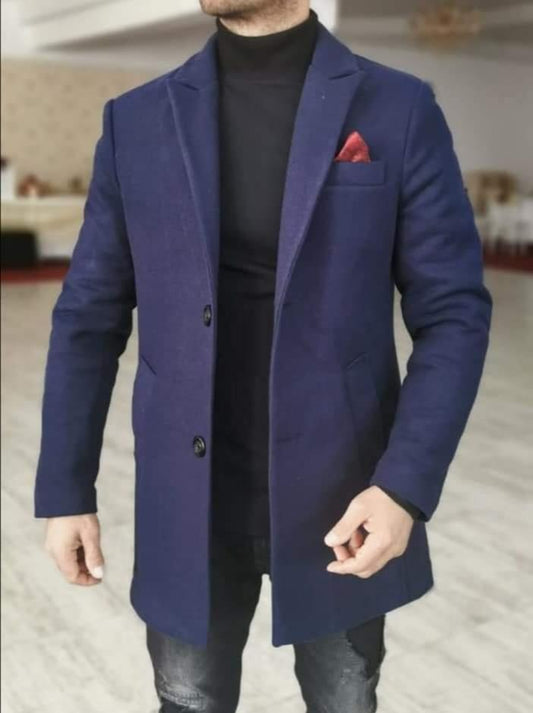 Palton barbati, stofa groasa, captusit cu matlasata, blumarin, slim fit.